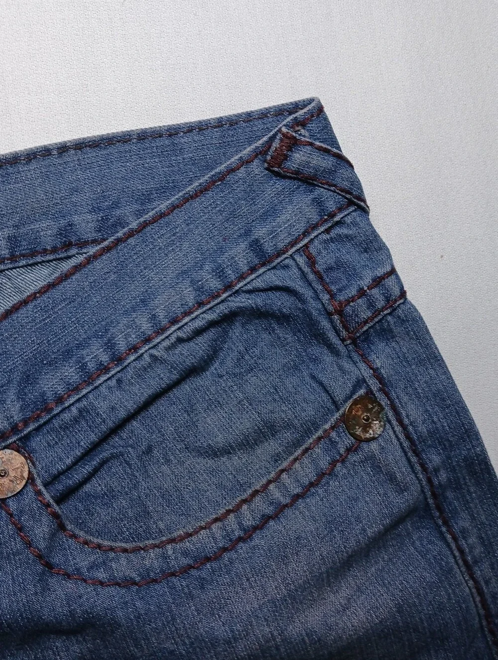 True Religion Mens Joey Super T Flap Pocket Relaxed Fit Jeans 38X34 Blue Denim
